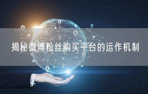 揭秘微博粉丝购买平台的运作机制